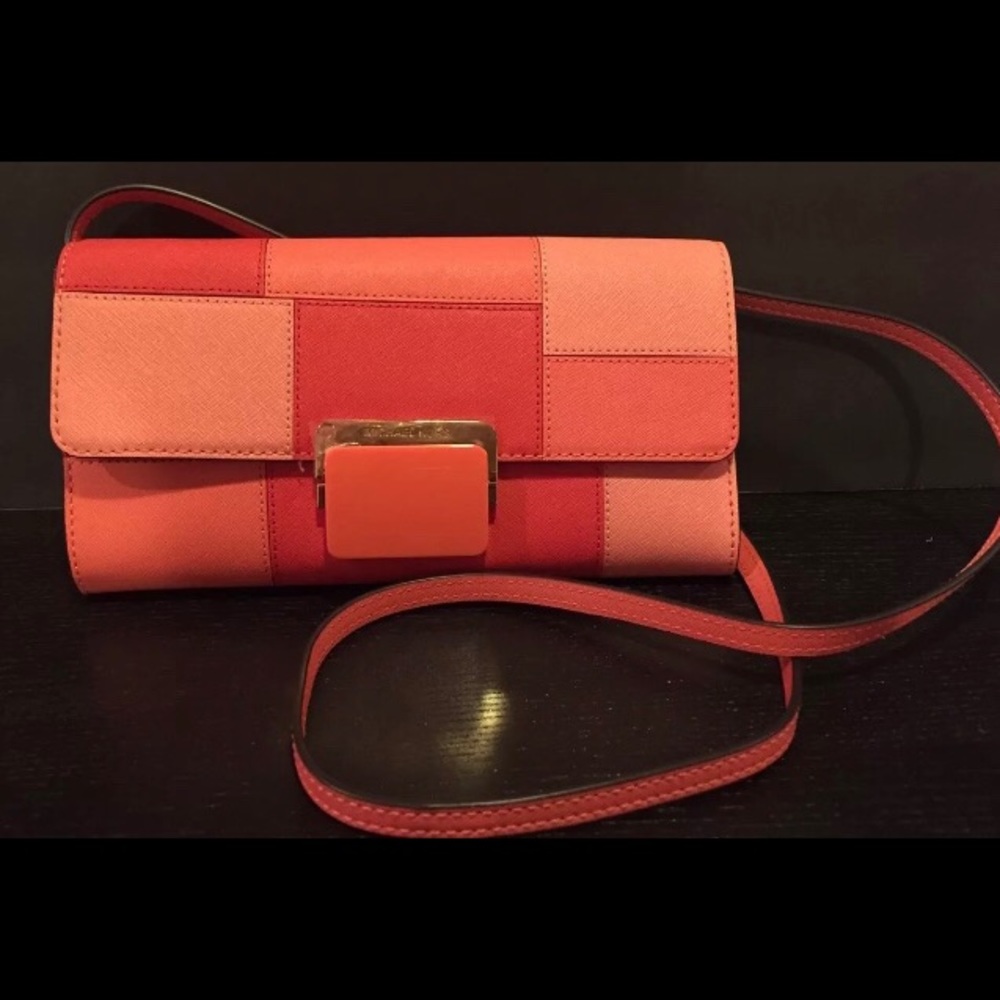 Michael kors Cynthia large clutch grapefruit $218 - Picture 4 of 8